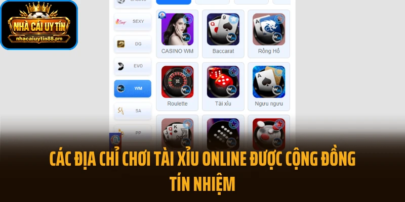 Các địa chỉ chơi tài xỉu online được cộng đồng tín nhiệm