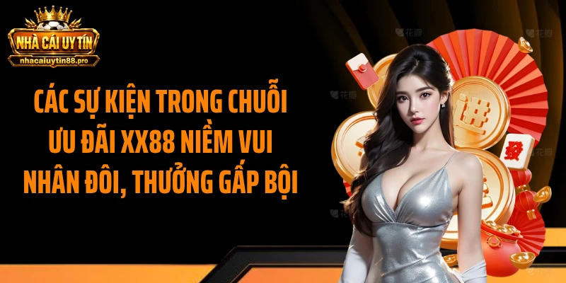 Các sự kiện trong chuỗi ưu đãi XX88 niềm vui nhân đôi, thưởng gấp bội