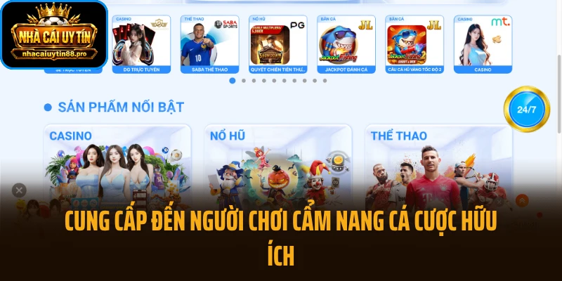 Cung cấp đến người chơi cẩm nang cá cược hữu ích
