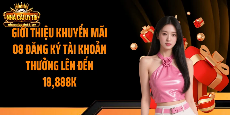 Giới thiệu khuyến mãi O8 đăng ký tài khoản thưởng lên đến 18,888k