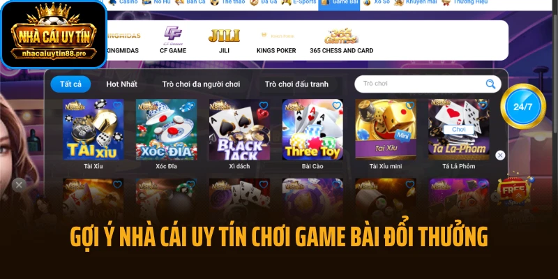 Gợi ý nhà cái uy tín chơi game bài đổi thưởng chất lượng