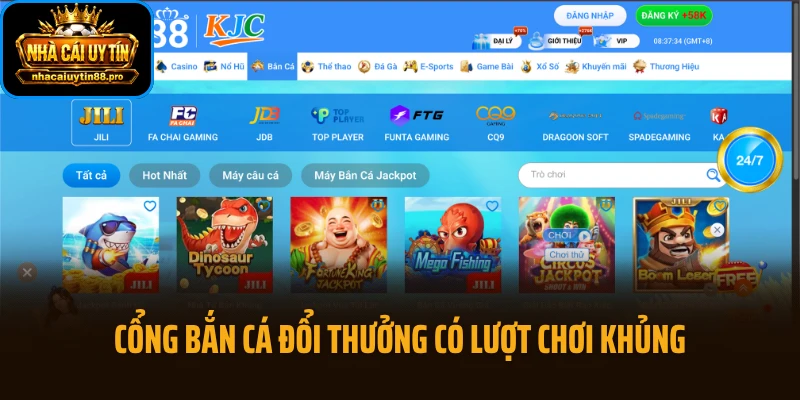 Những cổng game bắn cá đổi thưởng có lượt chơi khủng